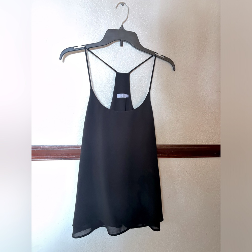 TOBI Black Spaghetti Strap Blouse - Size S